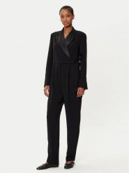 Weekend Max Mara Kombinezon Baviera 2515241021 Czarny Straight Fit. Czarne sukienki damskie Weekend Max Mara, bez wzorów, z syntetyku, bez ramiączek. Za 2,529.00 zł.