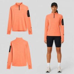 BLUZA TREKKINGOWA 4F SPORTOWA BEZ KAPTURA SZYBKOSCHNĄCA KOLOR POMARAŃCZOWY. Brązowe bluzy damskie 4F, l, bez wzorów, z materiału, bez kaptura. Za 133.00 zł.