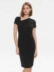 Calvin Klein Sukienka koktajlowa K20K206277 Czarny Regular Fit. Czarne sukienki damskie Calvin Klein, bez wzorów, z syntetyku, wizytowe, bez ramiączek. Za 449.99 zł.