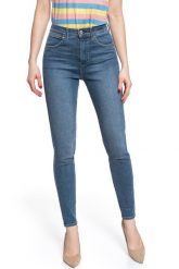 WRANGLER HIGH RISE SKINNY USED TINT W27HTX50H 112128127. Niebieskie rurki damskie Wrangler, bez wzorów, z jeansu, z podwyższonym stanem. W wyprzedaży za 99.99 zł.
