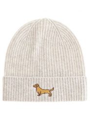 Zwillingsherz Kaszmirowa czapka beanie w kolorze beżowym rozmiar: onesize. Brązowe czapki damskie Zwillingsherz, bez wzorów, z kaszmiru. Za 255.34 zł.