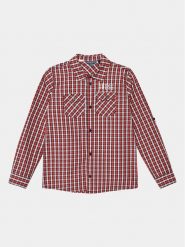 Guess Koszula L3BH03 WCSQ0 Czerwony Regular Fit. Czerwone koszule chłopięce Guess, z aplikacjami, z bawełny, bez kołnierzyka, bez ramiączek. Za 149.99 zł.
