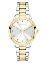 Tamaris Zegarek kwarcowy w kolorze srebrno-złotym rozmiar: onesize. Szare, analogowe zegarki damskie Tamaris, metalowe. Za 139.87 zł.