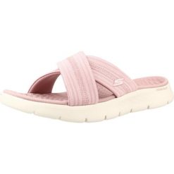 Sandały SKECHERS GO WALK FLEX Rose. Czerwone sandały damskie Skechers, bez wzorów, z tkaniny, bez obcasa, bez zapięcia. Za 174.99 zł.