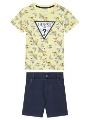 Guess Komplet t-shirt i spodenki N6GG01 K8HM4 Kolorowy Regular Fit. Spodnie niemowlęce Guess, z aplikacjami, z bawełny. Za 249.99 zł.