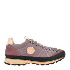 Buty turystyczne damskie LOMER Bio Naturale Canvas. Fioletowe obuwie trekkingowe damskie Lomer, z gumy, bez zapięcia. Za 399.99 zł.