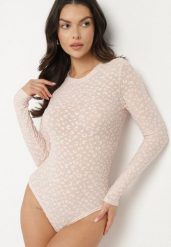 Różowe Dopasowane Body z Wiskozą w Panterkowy Wzór Meliona. Czerwone body i gorsety Born2be, bez wzorów, z jeansu. Za 89.99 zł.