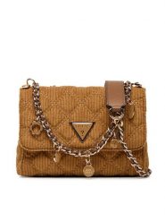 Guess Torebka Giully II Mini HWCG96 73740 Brązowy. Brązowe torebki wieczorowe damskie Guess, z aplikacjami, z materiału, bez dodatków. Za 379.99 zł.
