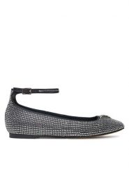 Guess Baleriny FLPLVS SAT02 Czarny. Czarne balerinki damskie Guess, z aplikacjami, z materiału. Za 359.99 zł.