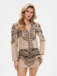 TWINSET Marynarka 232TP2670 Beżowy Regular Fit. Brązowe marynarki i żakiety damskie Twinset, bez wzorów, z bawełny. Za 609.99 zł.