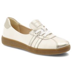 Trampki damskie Armodo, skóra naturalna metaliczne wstawki klasyczne sznurowanie miękka skórzana wyściółka elastyczna gumowa podeszwa, beżowe, n1341-. Brązowe trampki damskie Armodo, bez wzorów, z gumy, bez zapięcia. Za 359.00 zł.