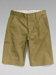 G-Star Bermudy w kolorze khaki rozmiar: W30. Brązowe szorty damskie G-Star, bez wzorów, z bawełny, z podwyższonym stanem. Za 140.53 zł.