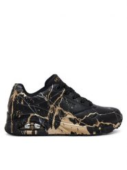 Skechers Sneakersy Street™ Uno 155584/BBK Czarny. Czarne obuwie sportowe damskie Skechers, ze skóry, bez zapięcia. W wyprzedaży za 219.99 zł.