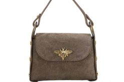 Listonoszka skórzana BARBERINI'S beżowa 957-2. Brązowe shopper bag Barberinis, bez wzorów, ze skóry, do ręki, bez dodatków. Za 179.99 zł.
