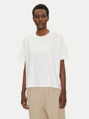 Bomboogie T-Shirt TW7441TJOR5 Biały Relaxed Fit. Białe t-shirty damskie Bomboogie, bez wzorów, z bawełny, bez kołnierzyka. Za 99.99 zł.