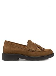 Geox Mokasyny D Spherica Ec1 D26QRC 00022 C6372 Brązowy. Brązowe mokasyny damskie Geox, ze skóry, bez obcasa. Za 549.99 zł.
