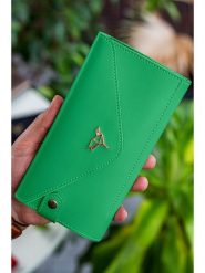 MORI Portfel w kolorze zielonym - 20 x 10 x 3 cm rozmiar: onesize. Zielone portfele damskie MORI, bez wzorów, z materiału. Za 65.99 zł.