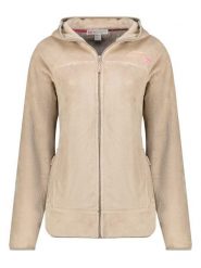 Geographical Norway Kurtka polarowa "Upalood" w kolorze beżowym rozmiar: S. Brązowe kurtki damskie Geographical Norway, s, bez wzorów, z polaru, bez kaptura. Za 91.77 zł.