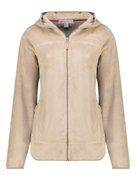 Geographical Norway Kurtka polarowa "Upalood" w kolorze beżowym rozmiar: M. Brązowe kurtki damskie Geographical Norway, m, bez wzorów, z polaru, bez kaptura. Za 139.54 zł.