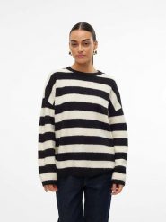 Vero Moda Sweter w kolorze czarno-białym rozmiar: S. Białe swetry klasyczne damskie Vero Moda, s, ze splotem, bez kołnierzyka. Za 105.88 zł.