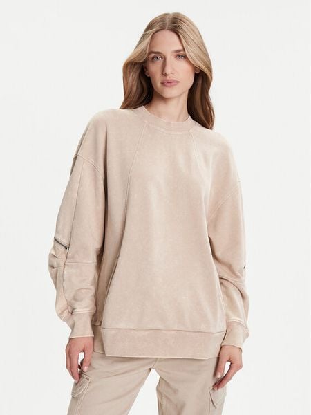 G-Star Raw Bluza Washed 3D D27738-D969 Beżowy Oversize. Brązowe bluzy damskie G-Star Raw, m, bez wzorów, z bawełny, bez kaptura. Za 489.99 zł.