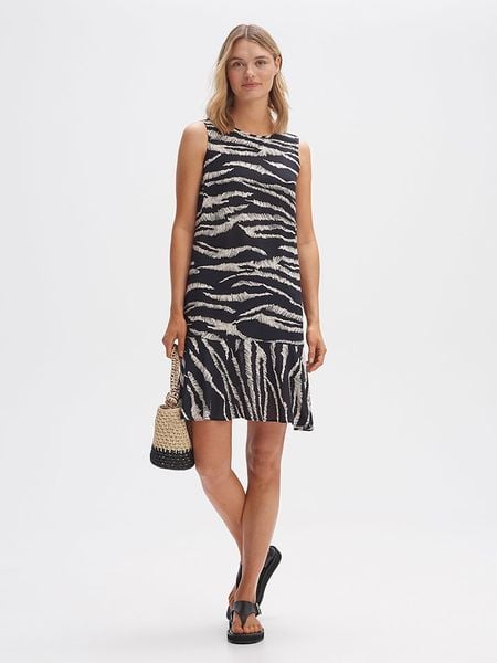 OPUS Sukienka w kolorze czarno-kremowym rozmiar: 36. Czarne sukienki damskie Opus, bez wzorów, z wiskozy, bez ramiączek. Za 133.95 zł.