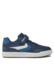 Geox Sneakersy J Arzach Boy J454AA 0FU54 C4585 D Granatowy. Niebieskie buty sportowe chłopięce Geox, ze skóry, bez zapięcia. Za 169.99 zł.