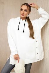 Bluza ocieplana z napami ecru. Bluzy damskie KESI, l, bez wzorów, z bawełny, bez kaptura. Za 238.37 zł.