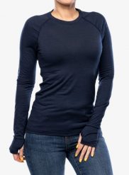 Bluza termoaktywna damska Houdini Desoli Light Crew. Niebieskie bluzy damskie Houdini, m, bez wzorów, z materiału, bez kaptura. Za 570.05 zł.