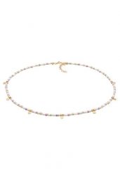 Elli Damski choker z wielokolorowych szklanych koralików z pozłacanego srebra próby 925 Sterling Silver Naszyjniki 1 ct. Szare bransoletki damskie Elli, pozłacane. Za 249.89 zł.