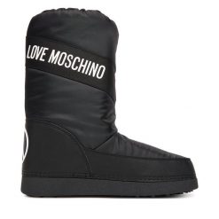 Śniegowce LOVE MOSCHINO. Czarne śniegowce damskie Love Moschino. Za 459.99 zł.