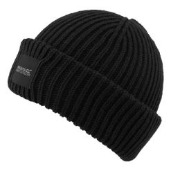 Unisex czapka beanie Connora Fisherman. Czarne czapki damskie Regatta, bez wzorów, z materiału. Za 22.99 zł.