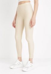 Jasnobeżowe Legginsy Amarhiphae. Brązowe legginsy damskie Born2be, m, z aplikacjami, z dzianiny. Za 49.99 zł.