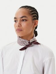 Elisabetta Franchi Chusta FO-15F-56E2-V80 Bordowy. Czerwone chusty damskie Elisabetta Franchi, bez wzorów, z jedwabiu. Za 349.99 zł.