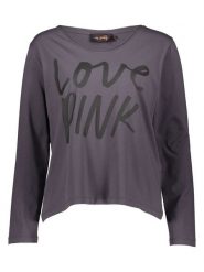 Miss goodlife Koszulka "Love Pink" w kolorze antracytowym rozmiar: XL. Czarne bluzki damskie miss goodlife, xl, bez wzorów, bez kołnierzyka, bez ramiączek. Za 100.75 zł.