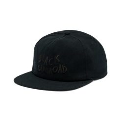 Czapka typu snapback Black Diamond. Czarne czapki z daszkiem damskie Black Diamond, bez wzorów. Za 203.50 zł.