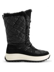 TRAVELIN' Skórzane kozaki zimowe "Klosters" w kolorze czarnym rozmiar: 36. Czarne kozaki damskie Travelin', na zimę, z materiału, bez obcasa, bez zapięcia. Za 448.99 zł.