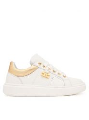 Elisabetta Franchi Sneakersy F4A9-E0506-0092 S Biały. Białe buty sportowe dziewczęce Elisabetta Franchi, z materiału, bez zapięcia. Za 769.99 zł.