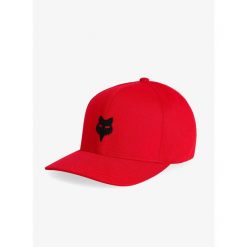Czapka z daszkiem Fox Head Tech Flexfit Hat. Czerwone czapki z daszkiem damskie FOX, bez wzorów. Za 134.99 zł.