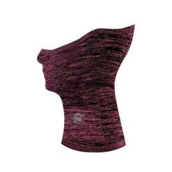 Komin do biegania unisex Buff® Dryflx+ Neckwarmer Fuchsia z odblaskami. Różowe kominy damskie Buff, bez wzorów. W wyprzedaży za 85.46 zł.