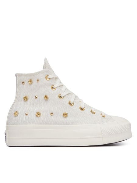 Converse Trampki Chuck Taylor All Star Heathered Glam A16892C Écru. Białe trampki damskie Converse, bez wzorów, z materiału, bez zapięcia. Za 333.99 zł.