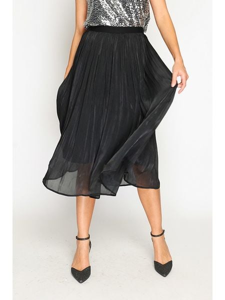 ASSUILI Spódnica w kolorze czarnym rozmiar: 40. Czarne spódnice damskie Assuili, bez wzorów, klasyczne, midi. Za 126.75 zł.