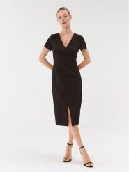 Hugo Sukienka koktajlowa Kalamara 50508611 Czarny Regular Fit. Czarne sukienki damskie Hugo, bez wzorów, z syntetyku, wizytowe, bez ramiączek. Za 1,579.00 zł.
