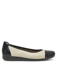Rieker Baleriny L9351-80 Écru. Balerinki damskie Rieker, bez wzorów, ze skóry. Za 299.99 zł.