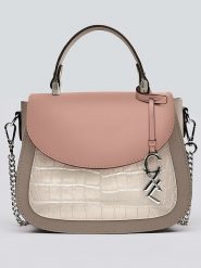 CXL by Christian Lacroix Skórzana torebka w kolorze jasnoróżowo-beżowo-szarym - 23 x 20 x 11 cm rozmiar: onesize. Brązowe torebki klasyczne damskie CXL by Christian Lacroix, z materiału, na ramię, bez dodatków. Za 347.99 zł.