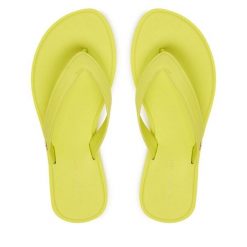 Japonki Tommy Hilfiger. Żółte klapki damskie Tommy Hilfiger, bez wzorów, bez obcasa, bez zapięcia. Za 189.99 zł.
