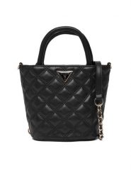Guess Torebka Giully II Mini HWQG96 73760 Czarny. Czarne torebki klasyczne damskie Guess, ze skóry, bez dodatków. Za 549.99 zł.