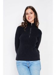 William de Faye Sweter w kolorze czarnym rozmiar: 36. Czarne swetry klasyczne damskie William de Faye, ze splotem, bez kołnierzyka. Za 113.99 zł.