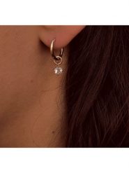 Les Petites Précieuses Pozłacane kolczyki-kreole z kwarcem rozmiar: onesize. Różowe kolczyki damskie Les Petites Précieuses, z kwarcem, pozłacane. Za 131.12 zł.