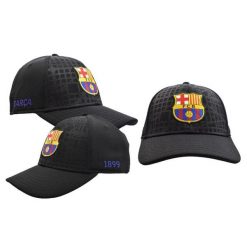 Czapka z daszkiem FC Barcelona Jr - oficjalna licencjonowana. Czarne czapki z daszkiem damskie FC BARCELONA, bez wzorów. Za 99.00 zł.